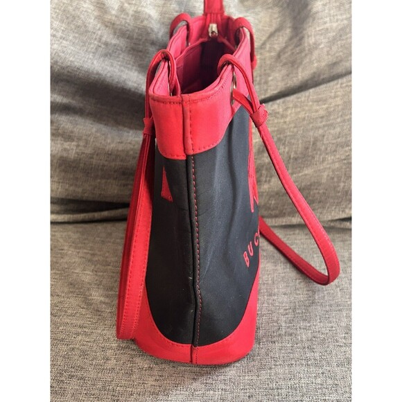 Sandol Ohio State University OSU Buckeyes Purse Red Black Double Handles Zip - Picture 5 of 10